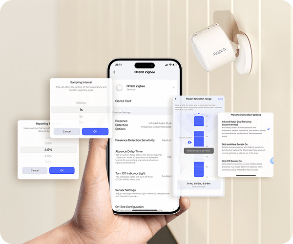 Zigbee Aqara Presence Multi - Sensor FP300 - AQAZPS-S04D - Vesternet