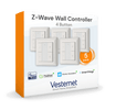 Vesternet Z - Wave Wall Controller - 4 Button - VES - ZW - WAL - 008 - 5PACK - Vesternet