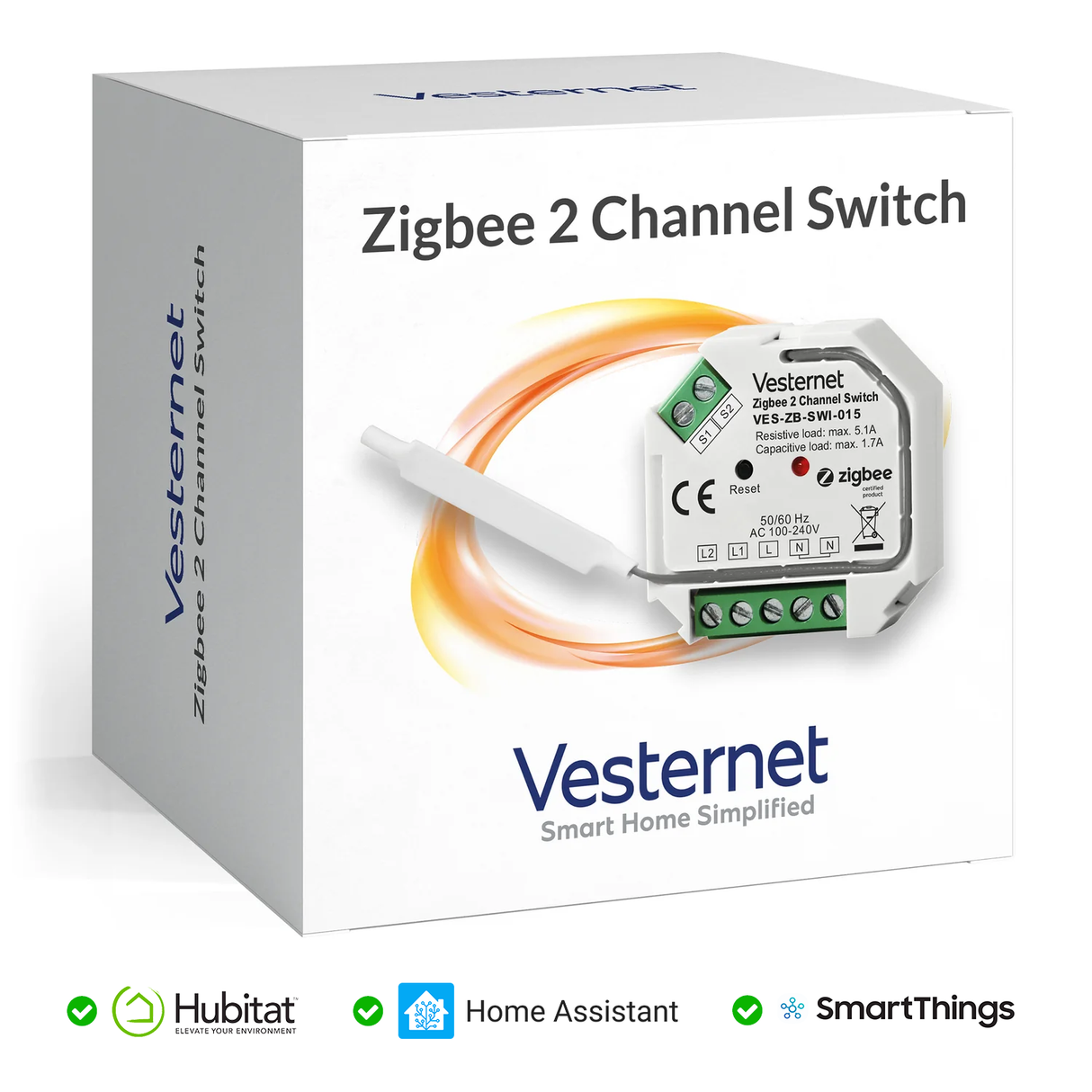 vesternet Zigbee Przełącznik 2-kanałowy