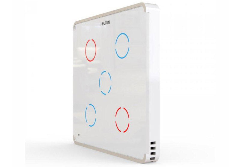 Z-Wave Plus V2 Heltun Touch Panel Switch - Five Buttons - White