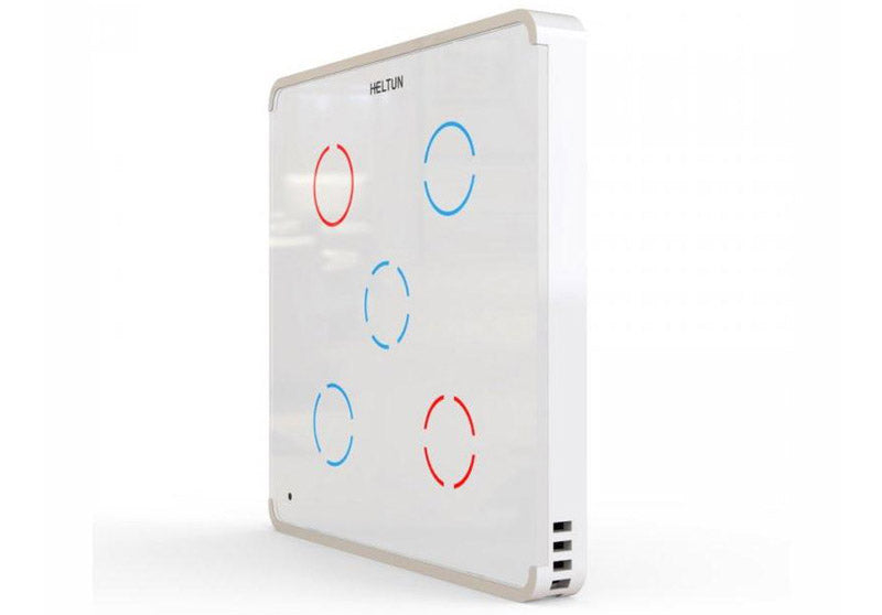 Z-Wave Plus V2 Heltun Touch Painel Interruptor - Cinco botões - Branco