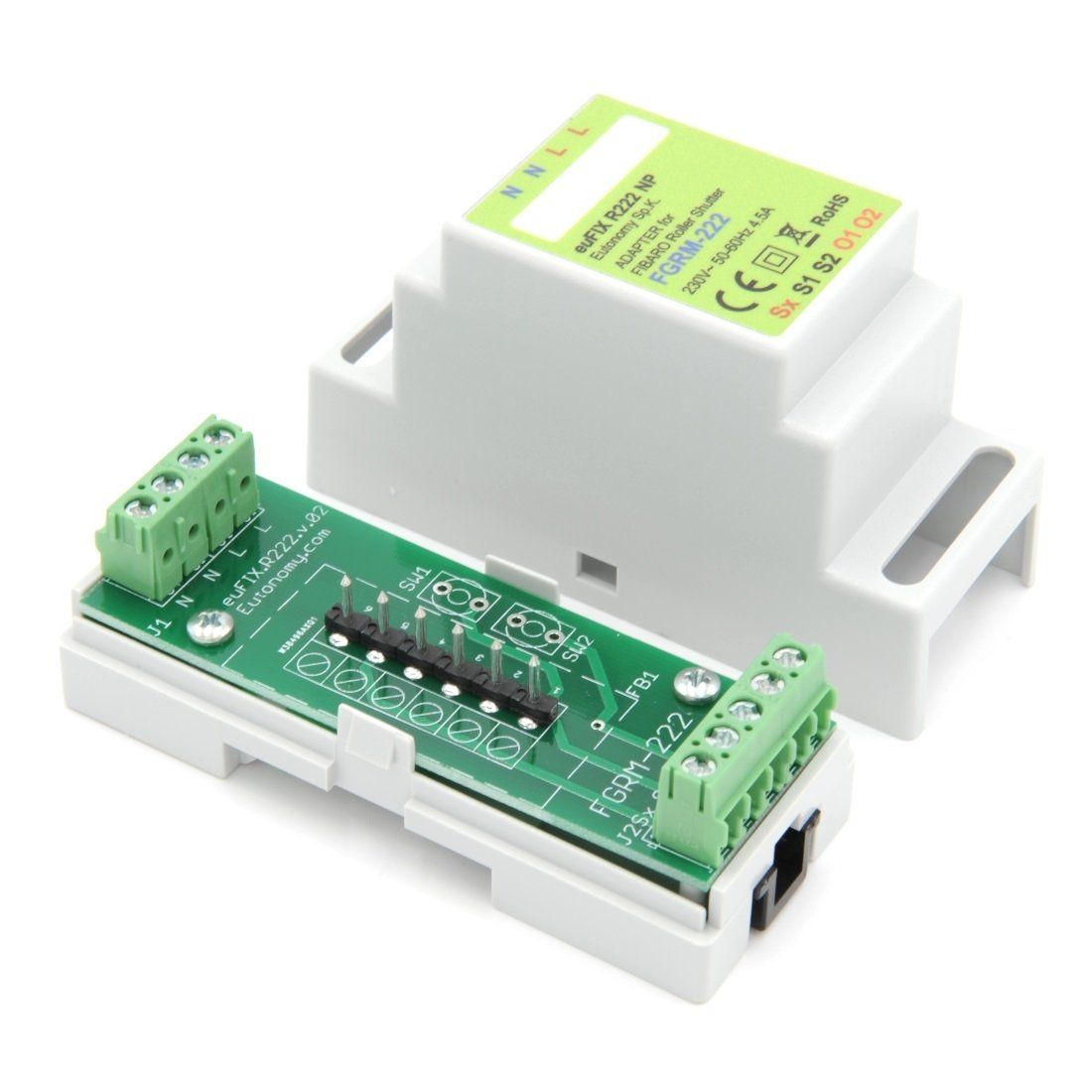 Eutonomy euFIX Adapter DIN for Fibaro Roller Shutter 3 - R223NP - Vesternet