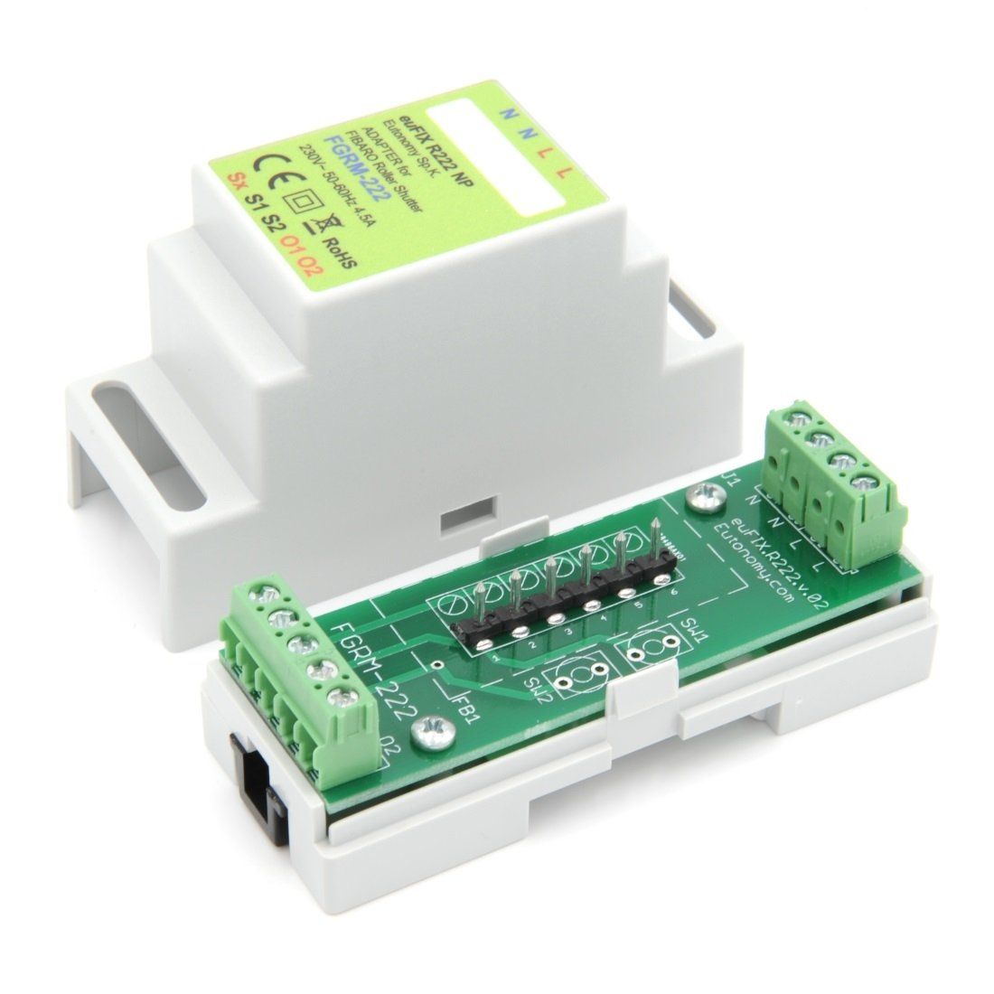 Eutonomy euFIX Adapter DIN for Fibaro Roller Shutter 3 - R223NP - Vesternet
