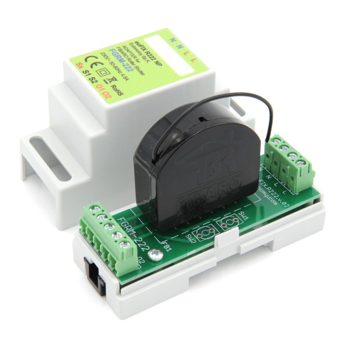 Eutonomy euFIX Adapter DIN for Fibaro Roller Shutter 3 - R223NP - Vesternet