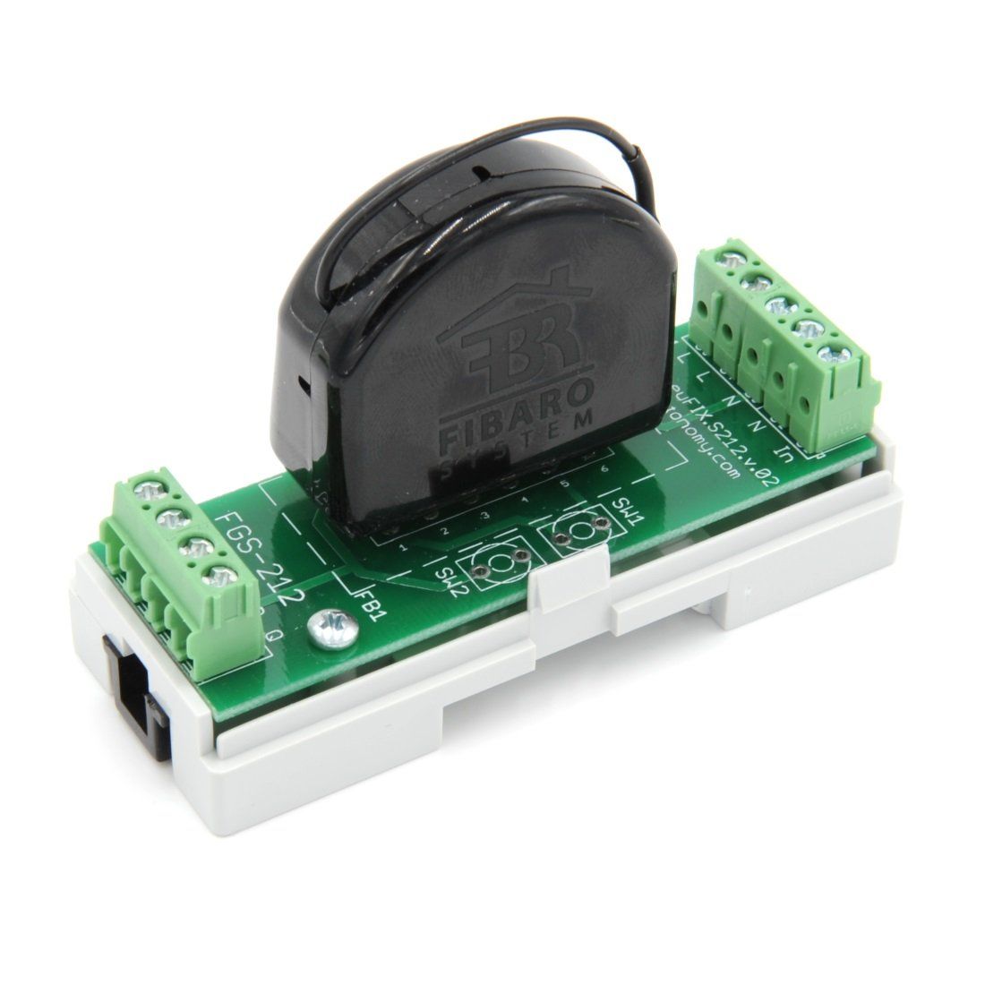 Eutonomy euFIX Adapter DIN for Fibaro Relay Switch 3kW - S212NP - Vesternet