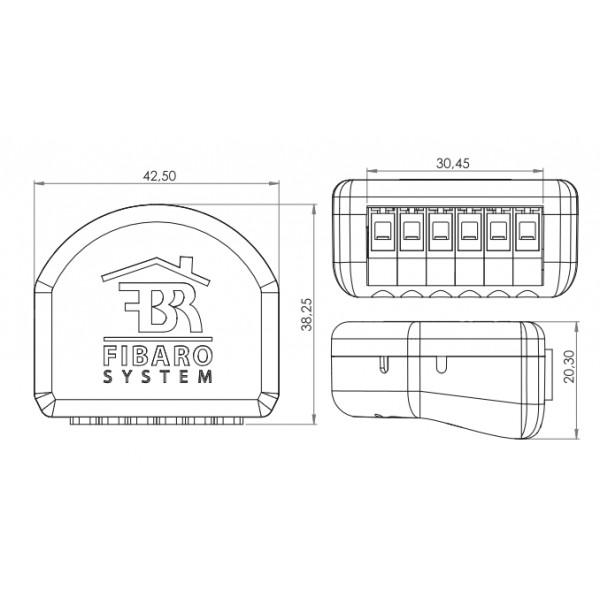 Z - Wave Fibaro Relay Insert 2 * 1.5 KW - FIBEFGS-222 - Vesternet