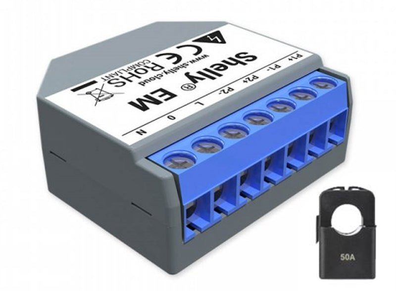 Shelly EM + 50A Clamp - ALRLSHELLYEM50A - Vesternet