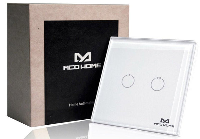 Z - Wave Plus MCO Touch Panel Switch - Two Load - UK - MCOETPS312 - Vesternet